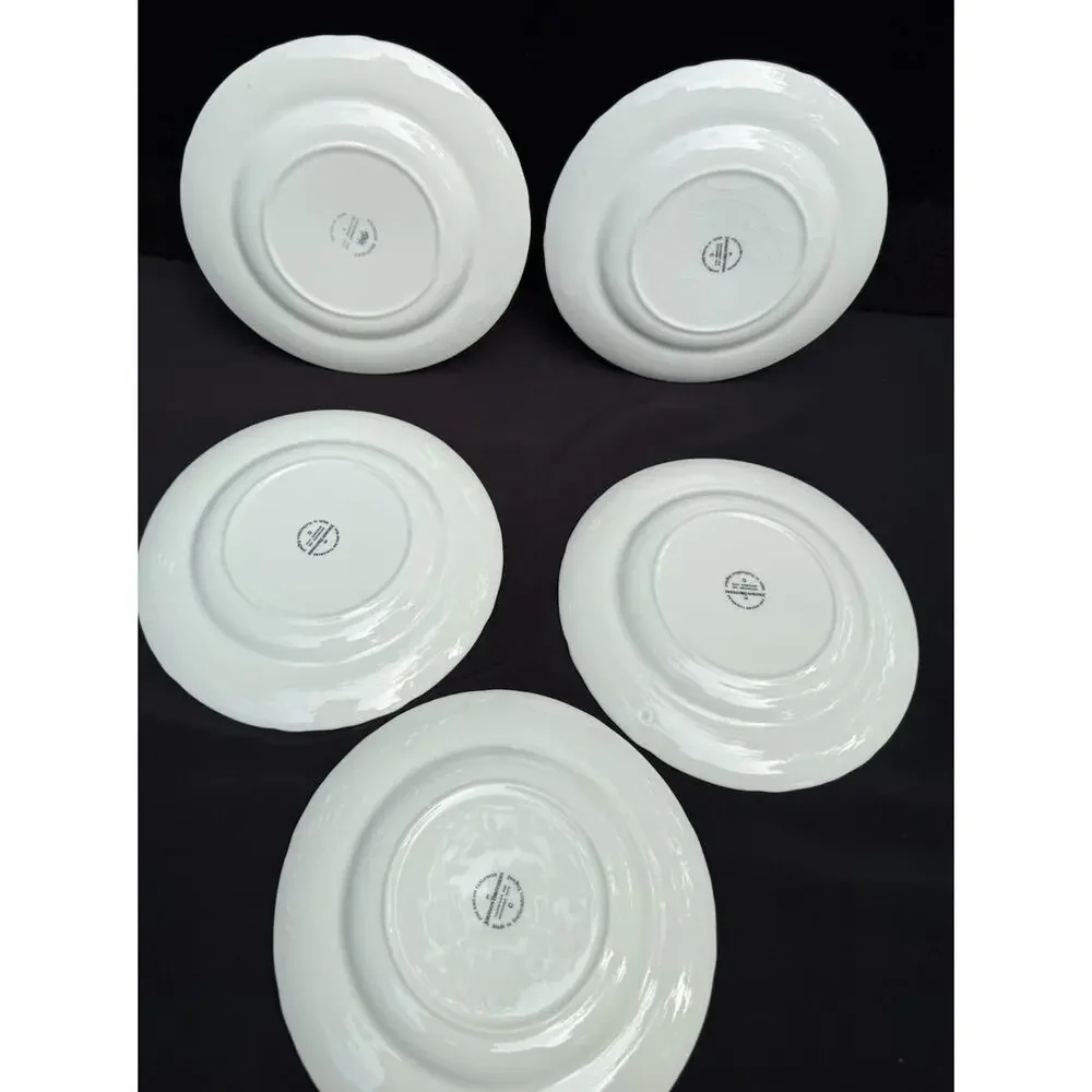 5 Johnson Brothers Richmond White Bread & Butter Salad Plates 8”